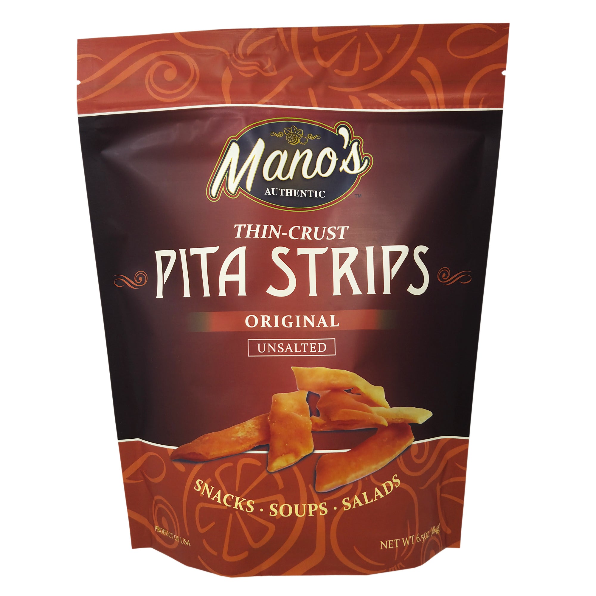 Mano's Unsalted Pita Strips - 6.5oz.